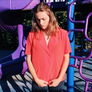 SUMMER SALE 80s button down blouse